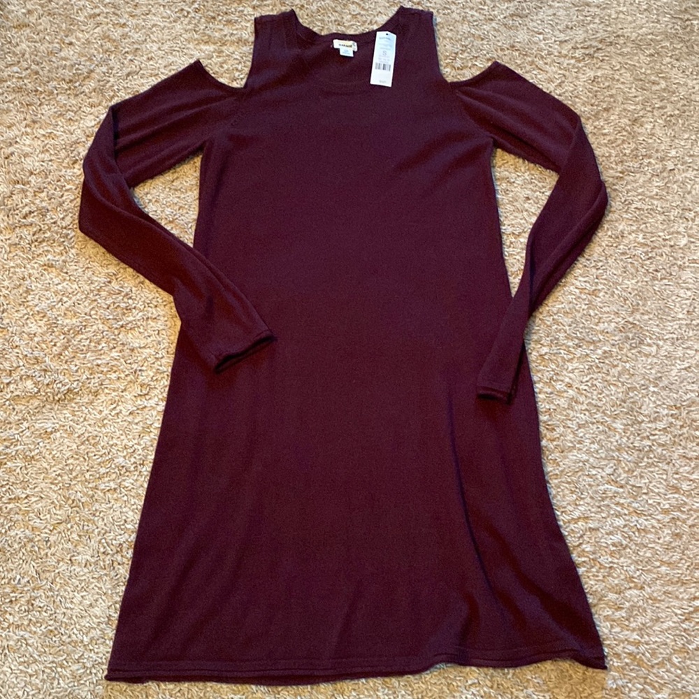 Garage off the shoulder light sweater dress